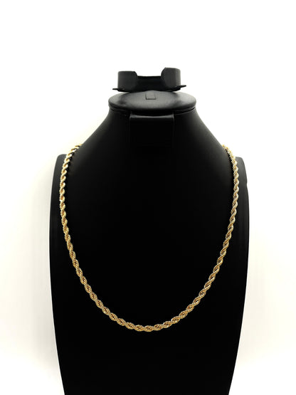 18K Chain Necklace #32 - ROPE 24inch 5mm