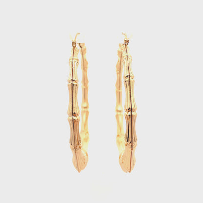 New Bamboo Hoop Earrings - 10