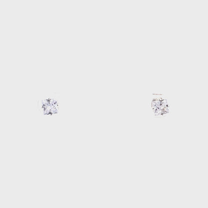 Sterling Silver Square Earrings - 5MM