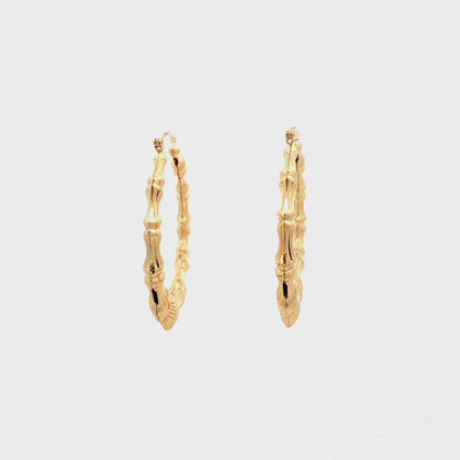 New Bamboo Hoop Earrings - 07