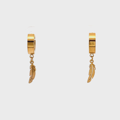 Stainless Steel Huggie Hoop Earrings - Design 04