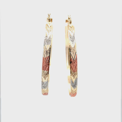 Hug & Kiss Bangle Earrings - Size 07