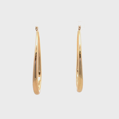 Hollow Oval Plain Earring - 08