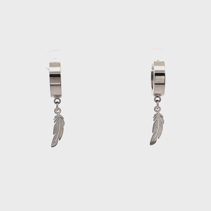 Stainless Steel Huggie Hoop Earrings - Design 04