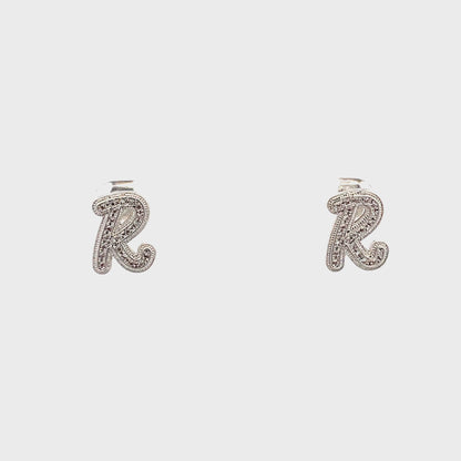 Venus Initial Earrings - R