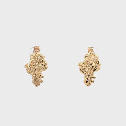 Gold Nugget Earring - Style 10