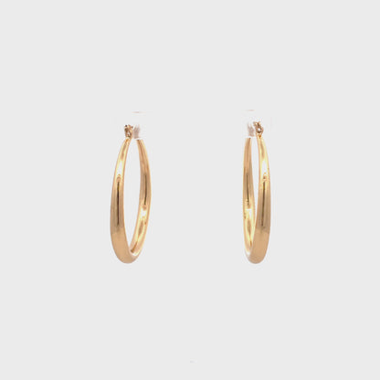 Hollow Plain Hoop Earrings - 02