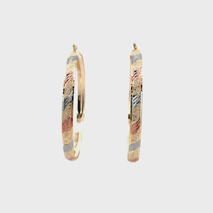 Hug & Kiss Bangle Earrings - Size 05