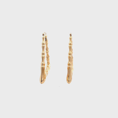 Bamboo Rectangle Earrings - Size 03