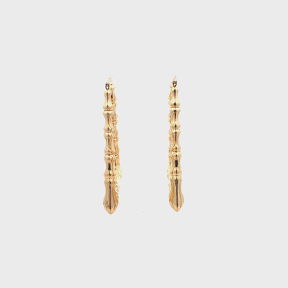 Bamboo Rectangle Earrings - Size 04