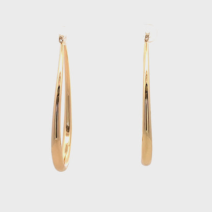 Hollow Oval Plain Earring - 09