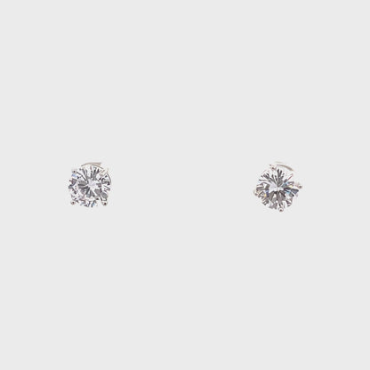 Basket Setting CZ Stud Round - 8mm