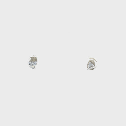 Floor Cubic Zirconia Earrings Triangle - 5mm