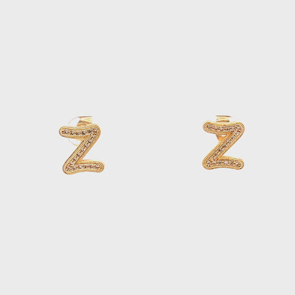Venus Initial Earrings - Z