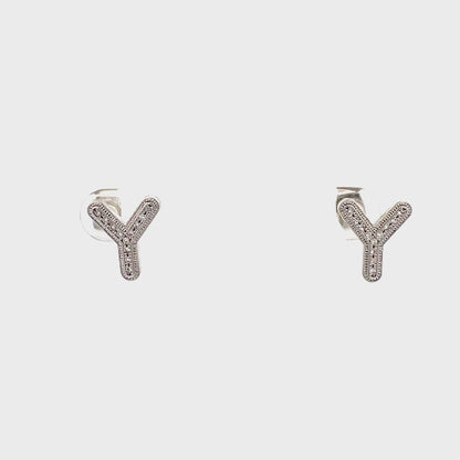 Venus Initial Earrings - Y