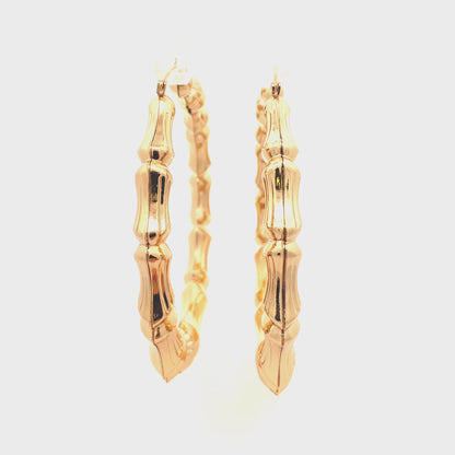 New Bamboo Hoop Earrings - 11