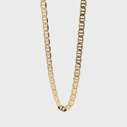 14K Anklet #03 - FLAT MARINER 10"