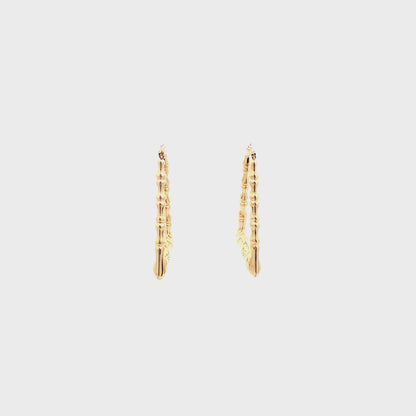 Bamboo Rectangle Earrings - Size 01