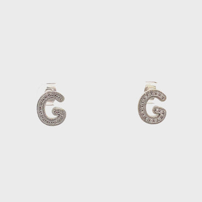 Venus Initial Earrings - G