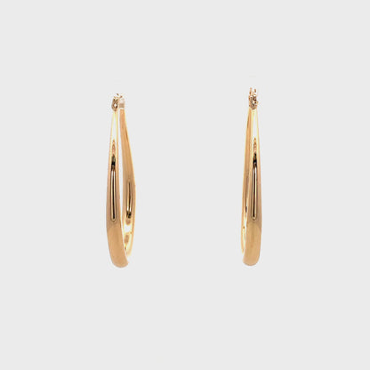 Hollow Oval Plain Earring - 07