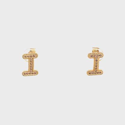 Venus Initial Earrings - I