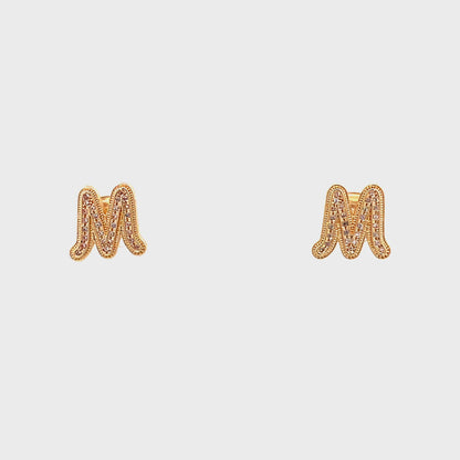Venus Initial Earrings - M