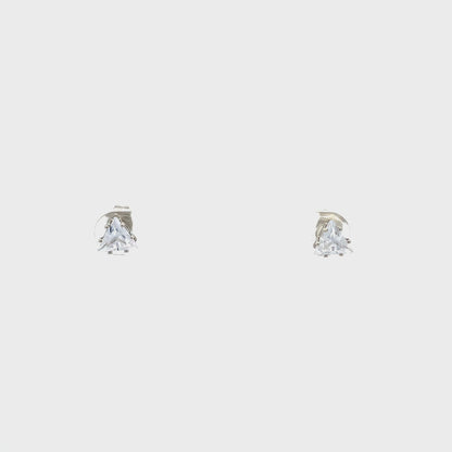 Floor Cubic Zirconia Earrings Triangle - 6mm