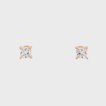 Basket Setting CZ Stud Square - 7mm
