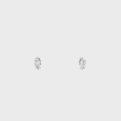 Floor Cubic Zirconia Earrings Marquise - 4mm