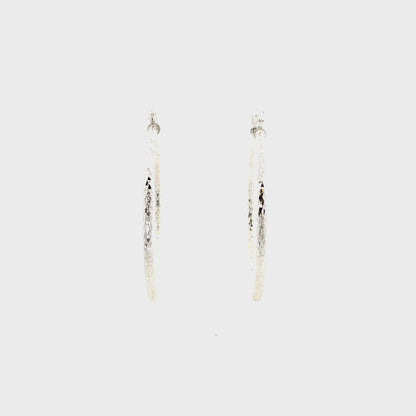 HK Diamond Cut Hoop Earrings 55mm - Style 01