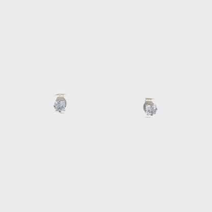 Cubic Zirconia Earrings Square - 4MM