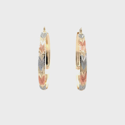 Hug & Kiss Bangle Earrings - Size 04