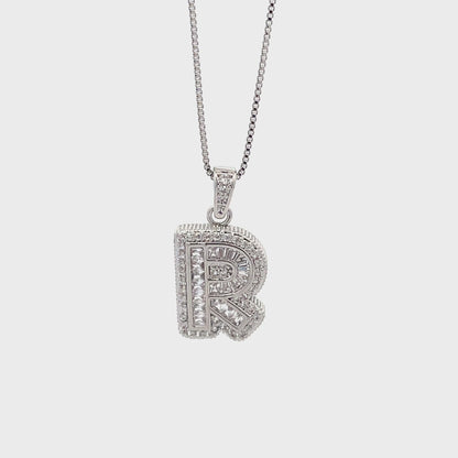 Fancy Diamond Necklace - Letter R
