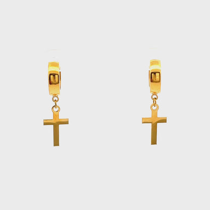 Stainless Steel Huggie Hoop Earrings - Design 05