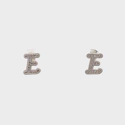 Venus Initial Earrings - E
