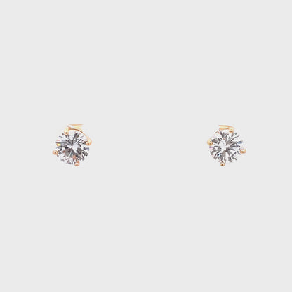 Basket Setting CZ Stud Round - 8mm