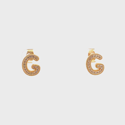 Venus Initial Earrings - G