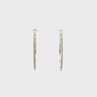 Bling Bling Rhinestone Hoop Earrings 50mm #1-5