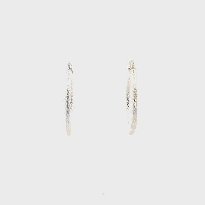HK Diamond Cut Hoop Earrings 45mm - Style 01