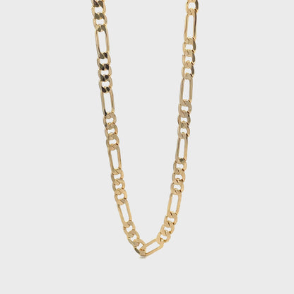 14K Anklet #02 - FLAT FIGARO 10"