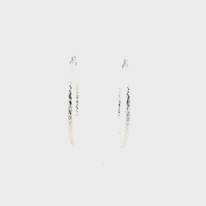 HK Diamond Cut Hoop Earrings 55mm - Style 02