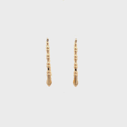 Bamboo Rectangle Earrings - Size 02