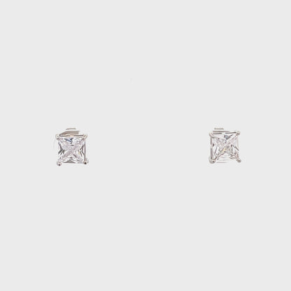 Basket Setting CZ Stud Square - 6mm