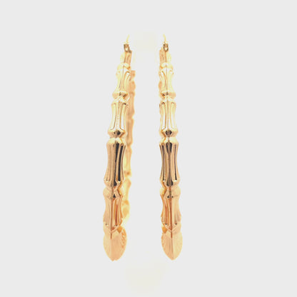 New Bamboo Hoop Earrings - 12