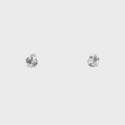 Sterling Silver Round Earrings - 7MM