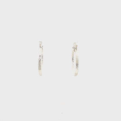 HK Diamond Cut Hoop Earrings 20mm - Style 01