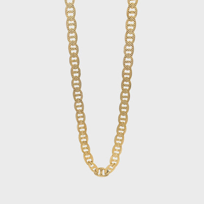 14K Anklet #05 - FROST MARINER 10"