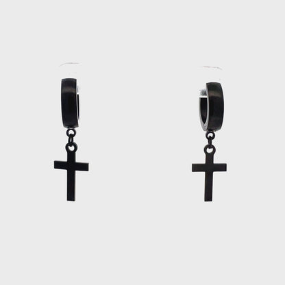 Stainless Steel Huggie Hoop Earrings - Design 05