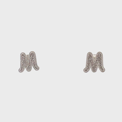 Venus Initial Earrings - M